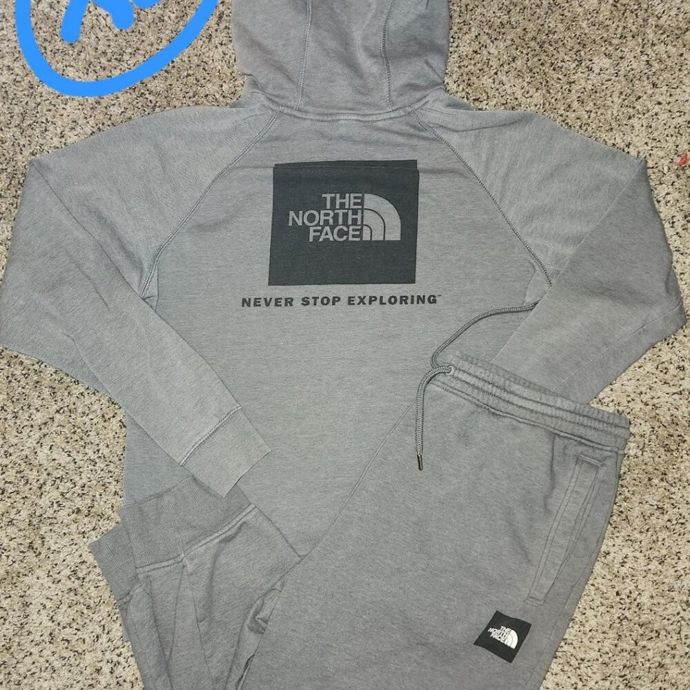 THE NORTH FACE Gray hoodie & sweatpants set WOMEN'S size XL X-LARGE